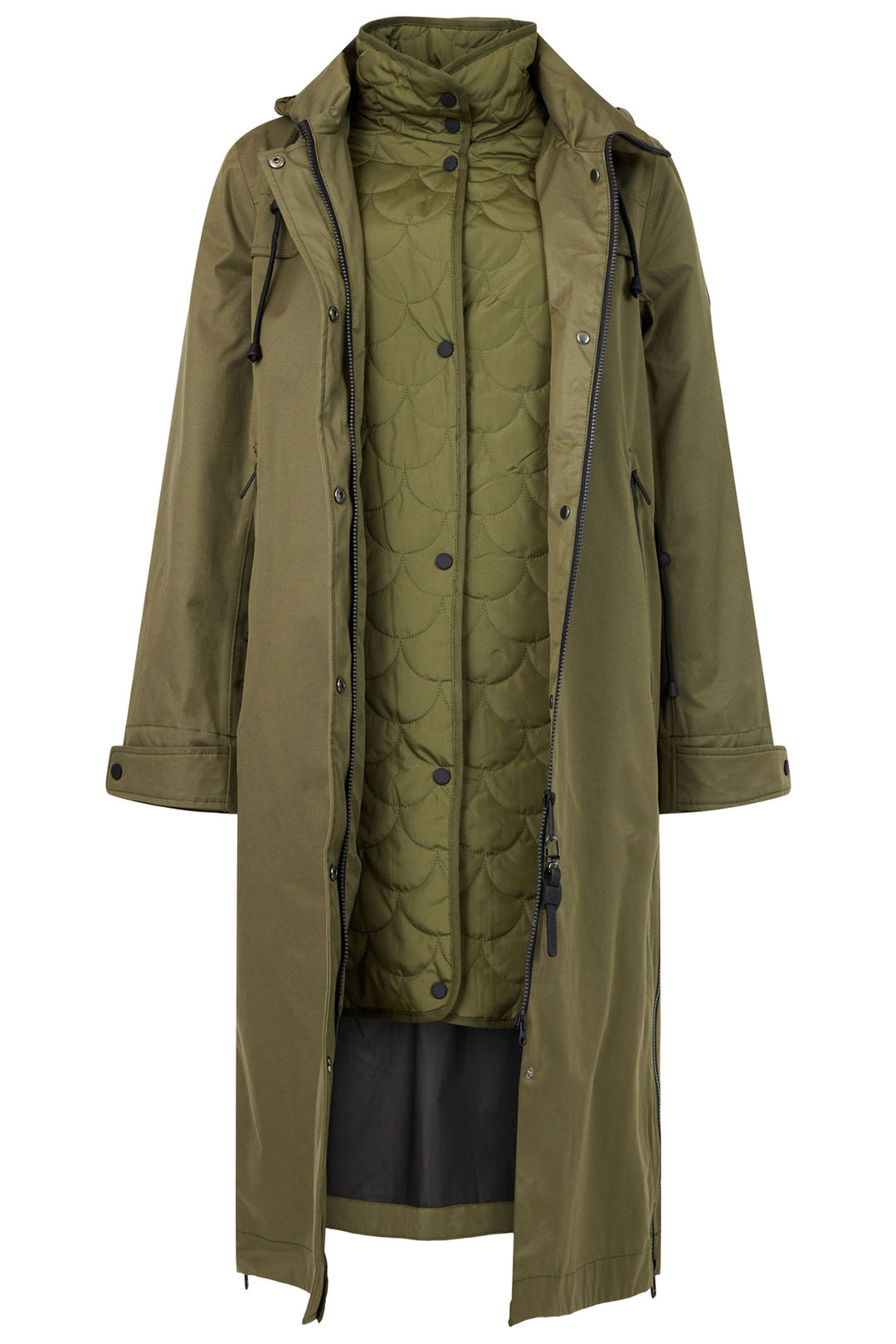 Frandsen 960 292 88 Khaki Green 2-In-1 Water Resistant Windproof Coat - Experience Boutique