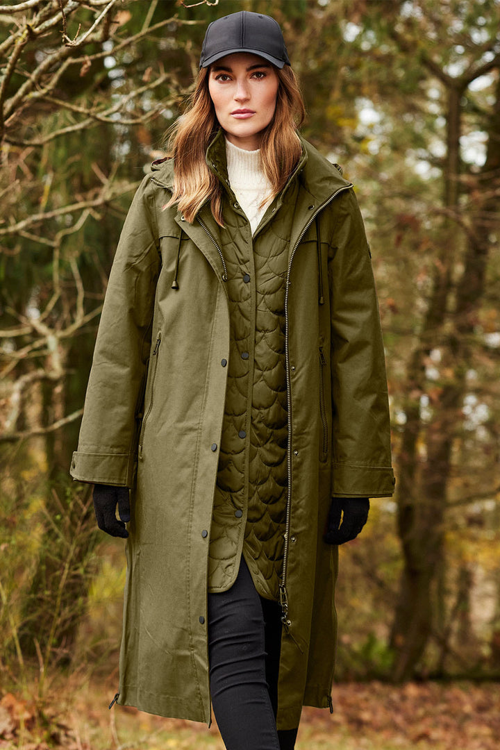 Frandsen 960 292 88 Khaki Green 2-In-1 Water Resistant Windproof Coat - Experience Boutique