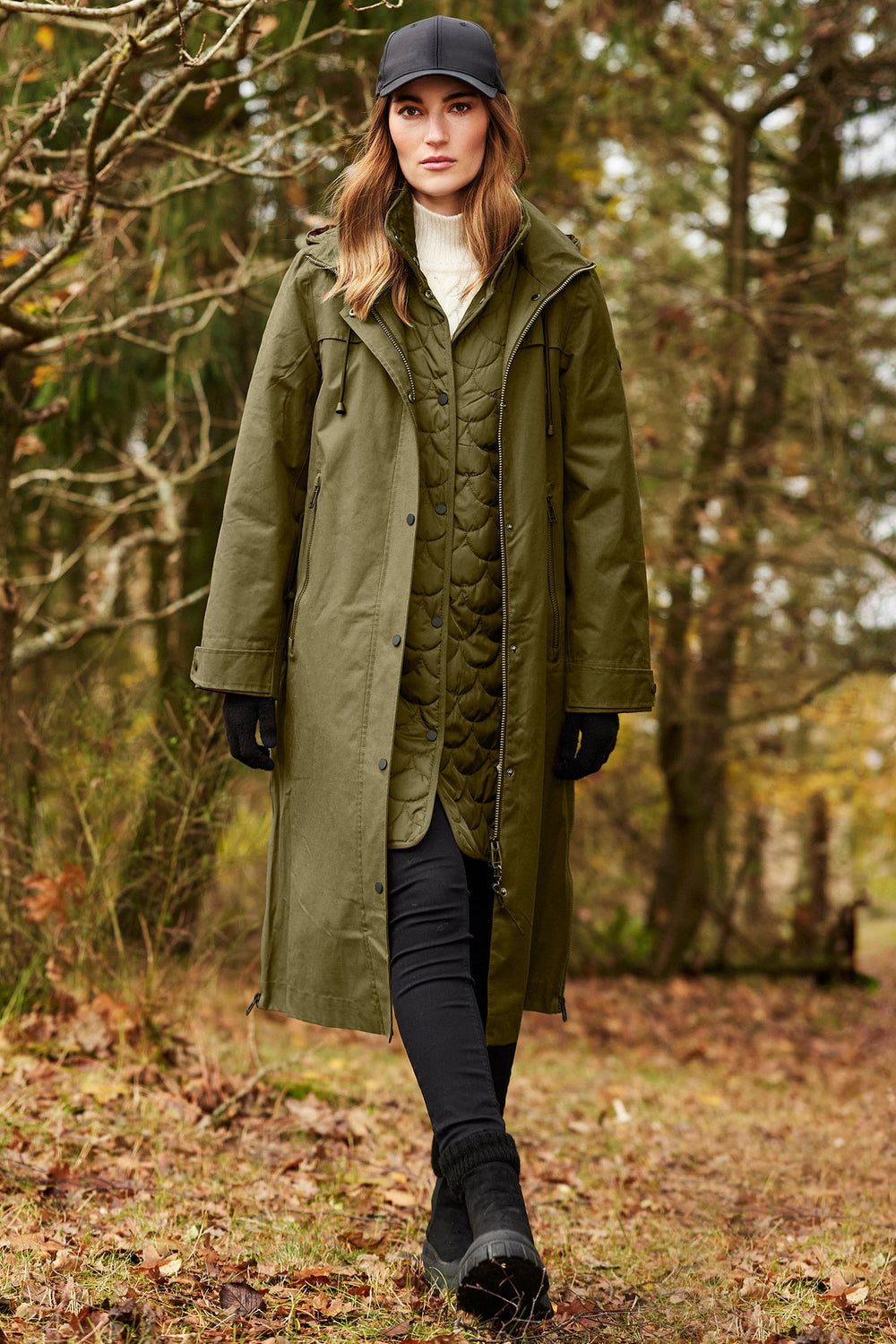 Frandsen 960 292 88 Khaki Green 2-In-1 Water Resistant Windproof Coat - Experience Boutique