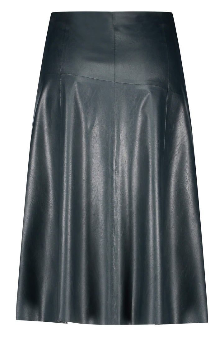 Gerry Weber 210020 Green Teal Faux Leather Skirt - Experience Boutique