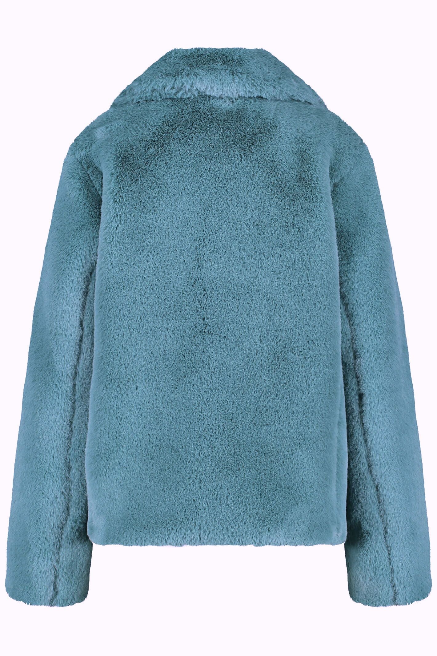 Mint green faux fur on sale coat