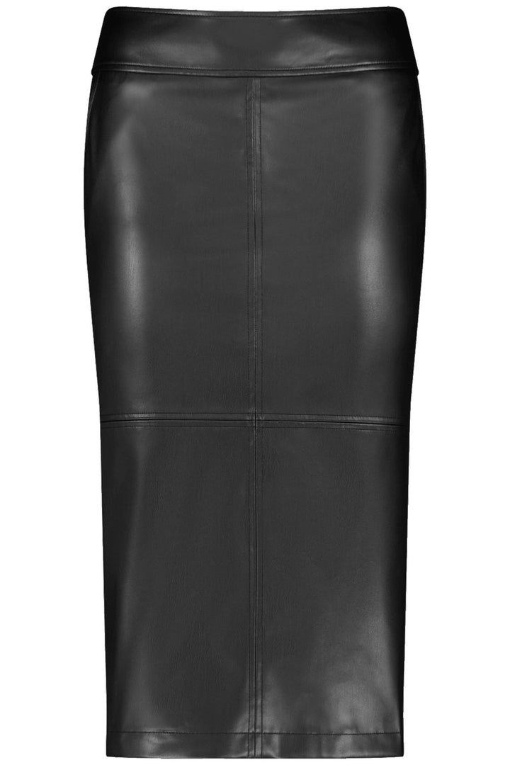 Gerry Weber 311032 Black Faux Leather Skirt - Experience Boutique