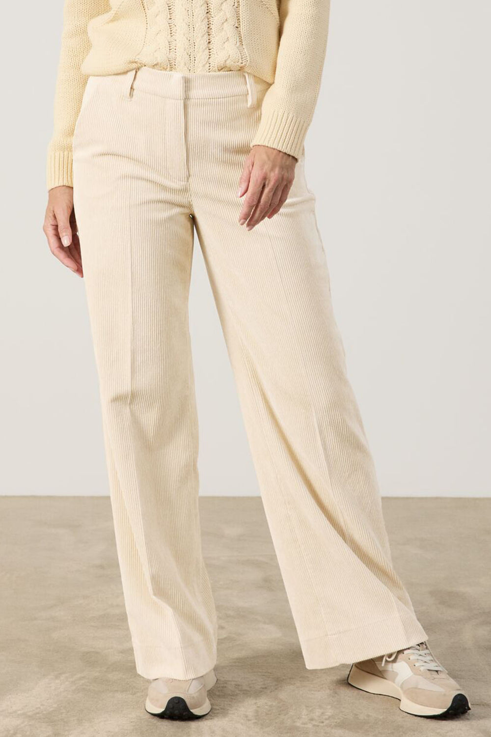 Gerry Weber 322021 MIRJA Cream Wide Leg Trousers - Experience Boutique