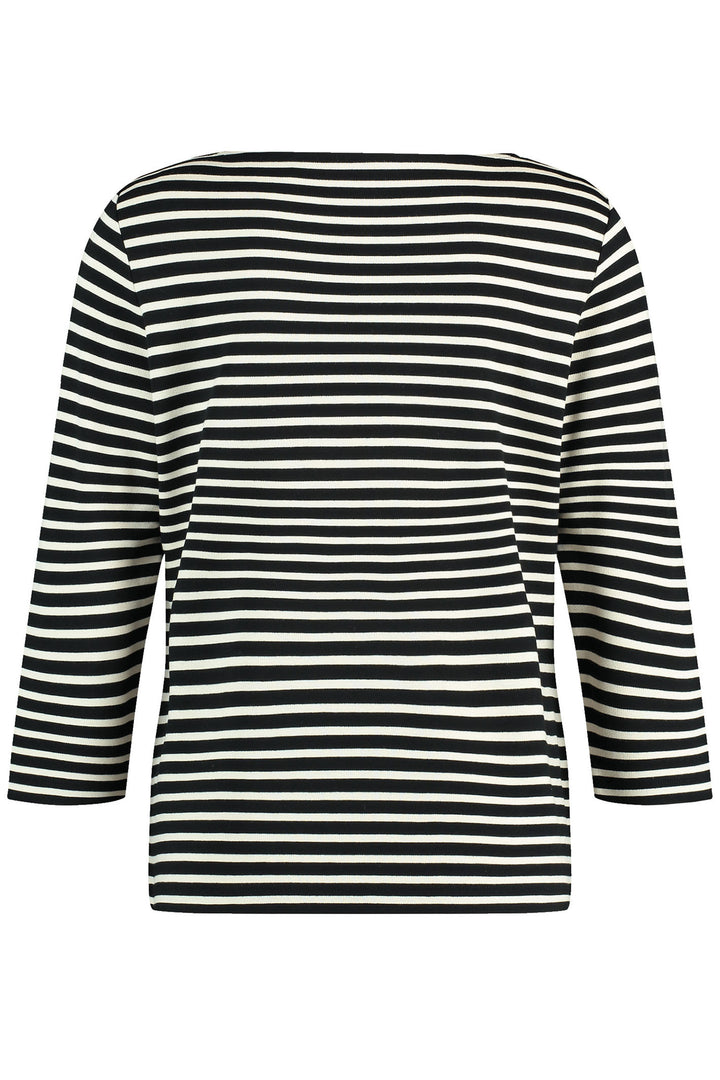 Gerry Weber 370051 Monochrome Stripe Jumper - Experience Boutique