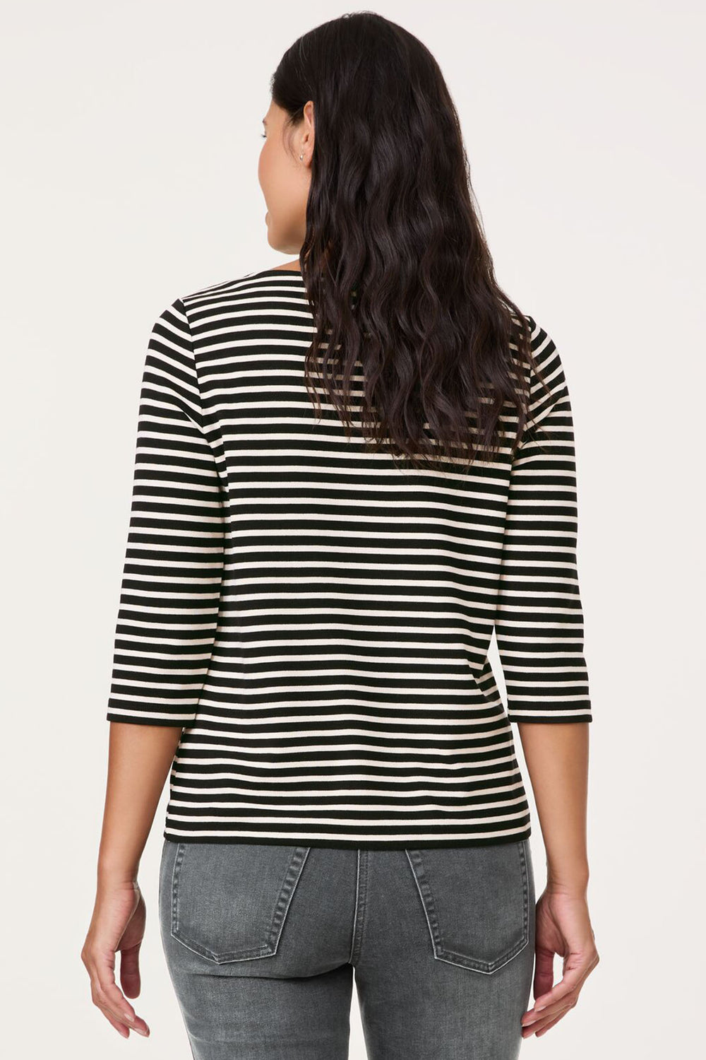 Gerry Weber 370051 Monochrome Stripe Jumper - Experience Boutique