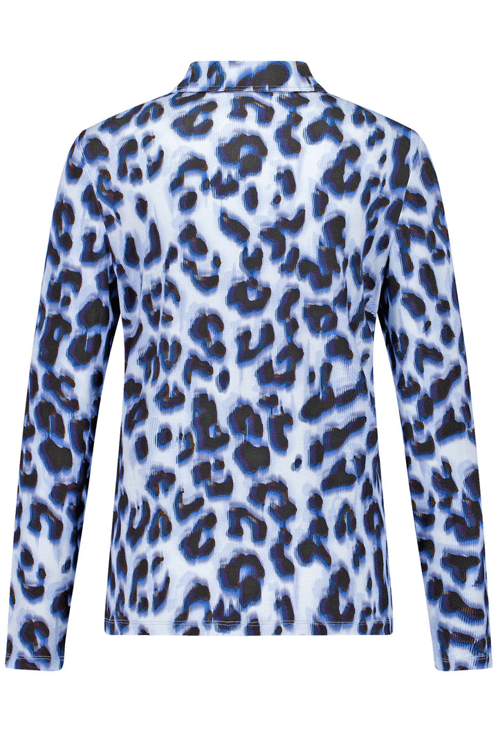 Gerry Weber 370099 Blue Leopard Print Shirt - Experience Boutique