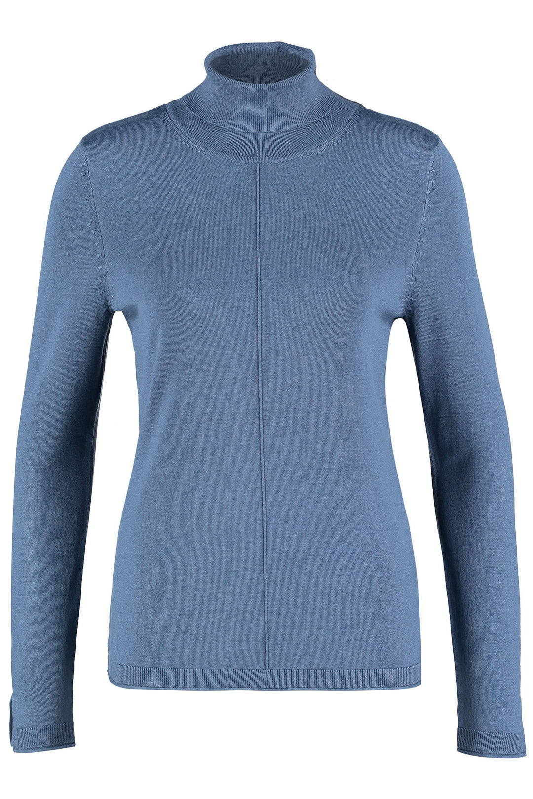 Gerry Weber 370540 Blue Steel Knitted Polo Neck Jumper - Experience Boutique