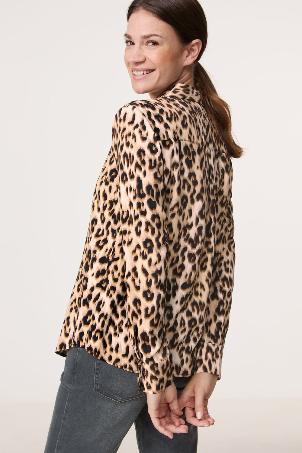 Gerry Weber 460003 Caramel Leopard Print Shirt - Experience Boutique