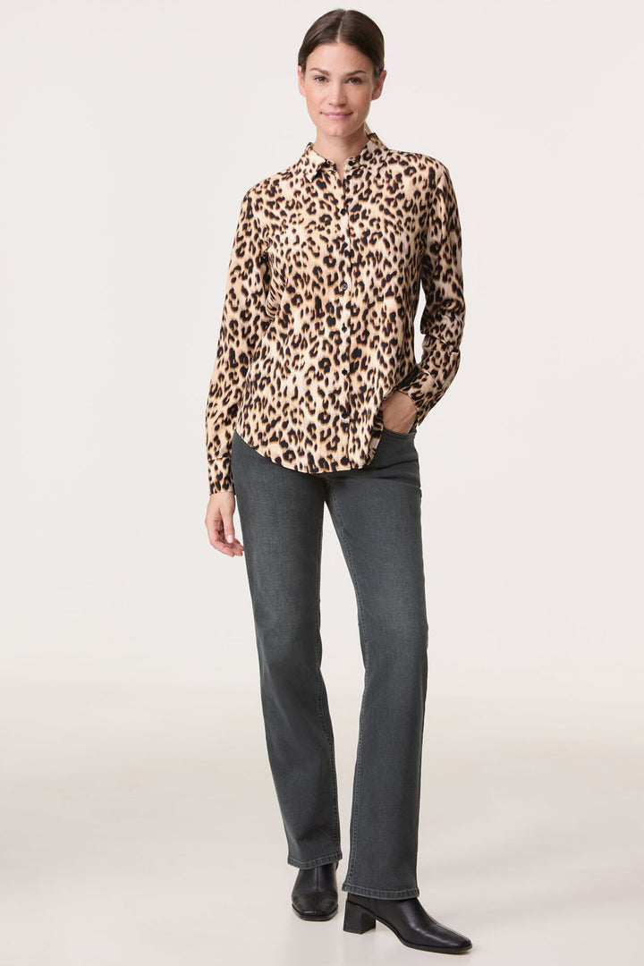 Gerry Weber 460003 Caramel Leopard Print Shirt - Experience Boutique