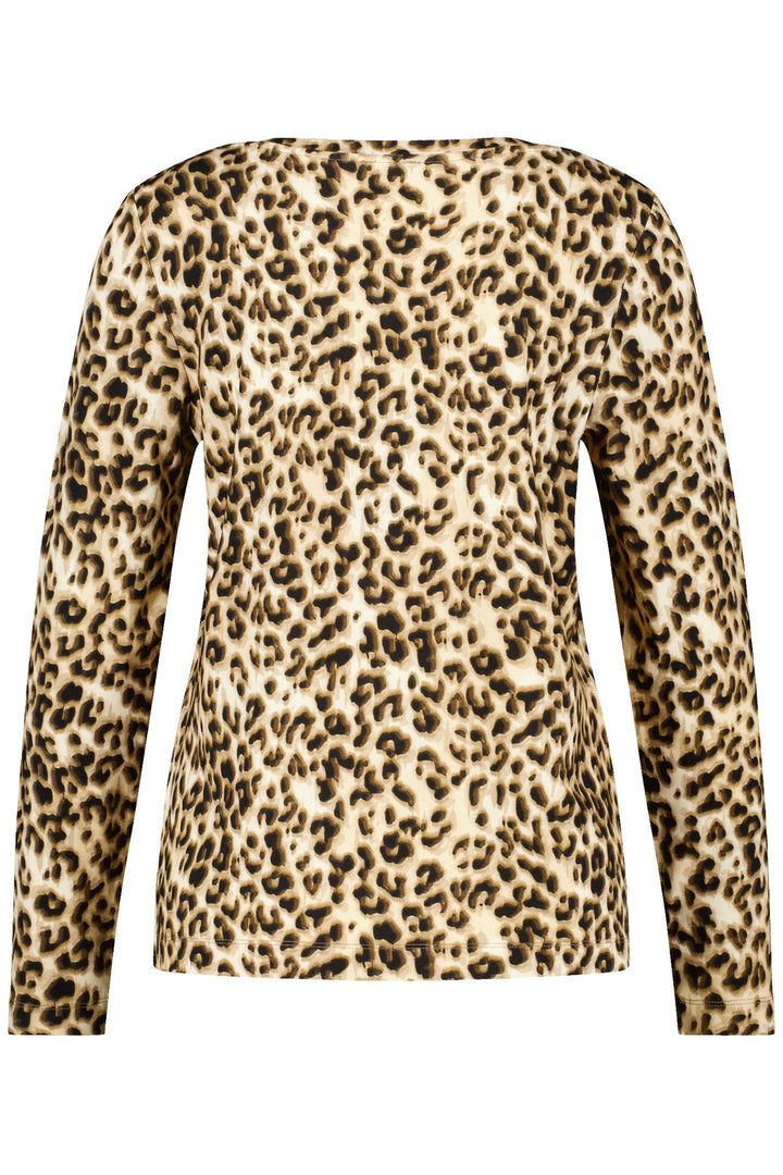 Gerry Weber 470215 Caramel Leopard Print Top - Experience Boutique