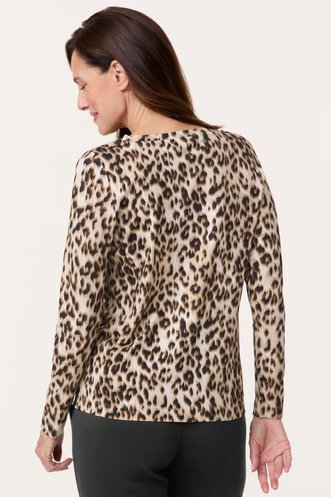 Gerry Weber 470215 Caramel Leopard Print Top - Experience Boutique