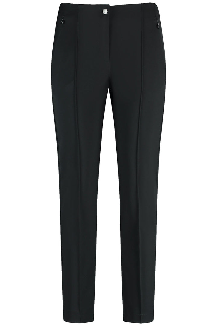 Gerry Weber 925069 Black Crease Front Trousers - Experience Boutique