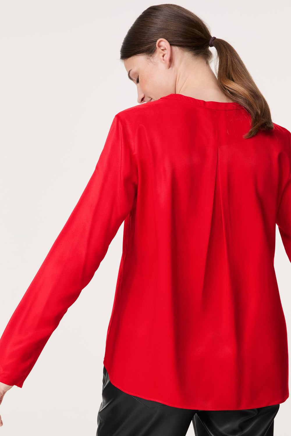 Gerry Weber Blouse Split Neck Red 965059 60710 - Experience Boutique