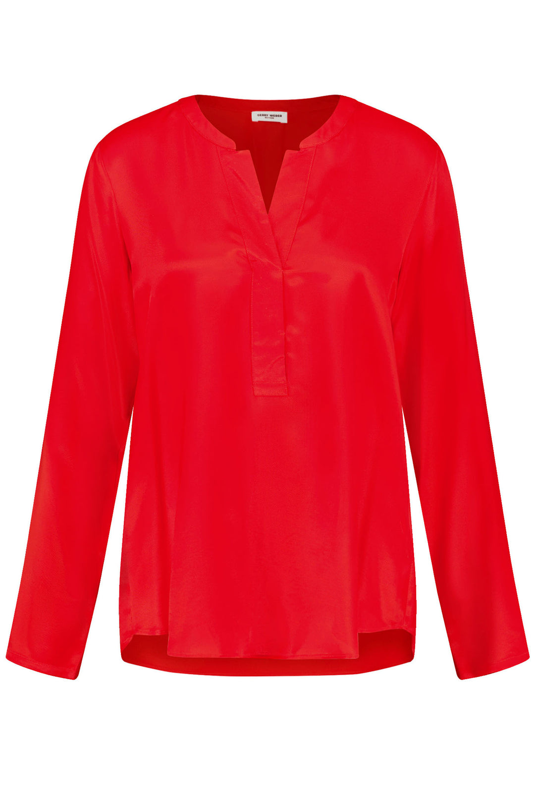 Gerry Weber Blouse Split Neck Red 965059 60710 - Experience Boutique