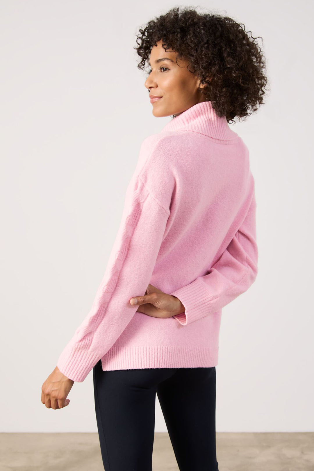 Gerry Weber Rose Quartz Pink Melange Turtleneck Jumper 370530