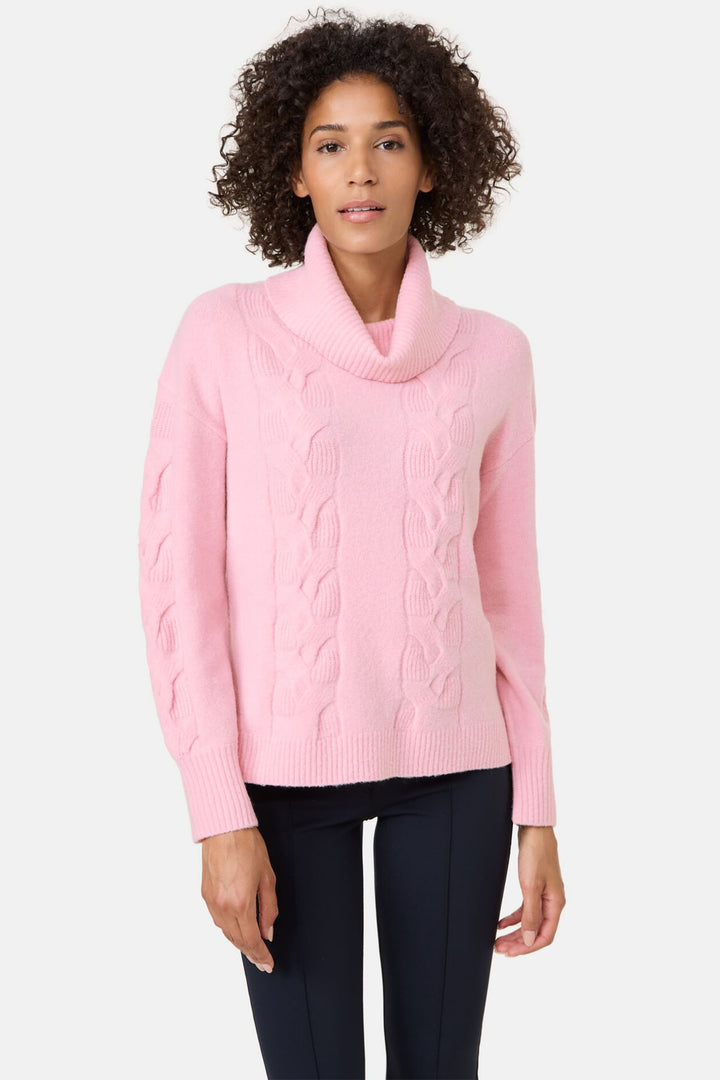 Gerry Weber Rose Quartz Pink Melange Turtleneck Jumper 370530