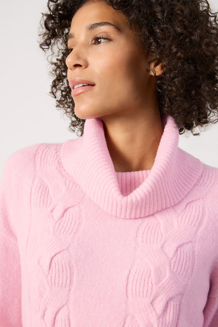 Gerry Weber Rose Quartz Pink Melange Turtleneck Jumper 370530