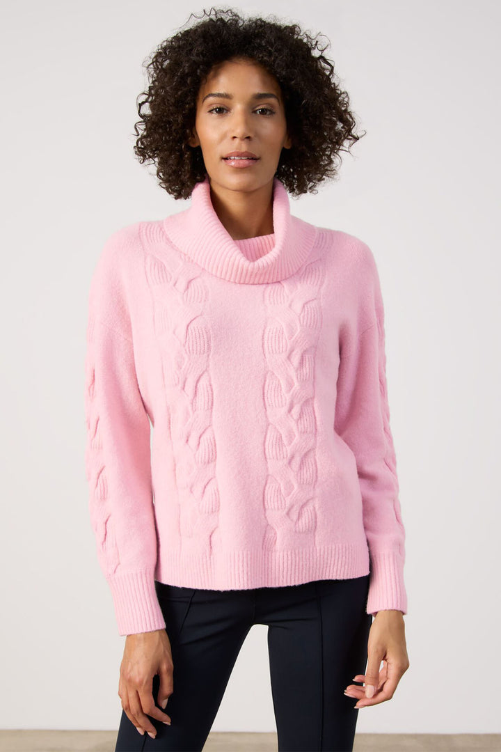 Gerry Weber Rose Quartz Pink Melange Turtleneck Jumper 370530