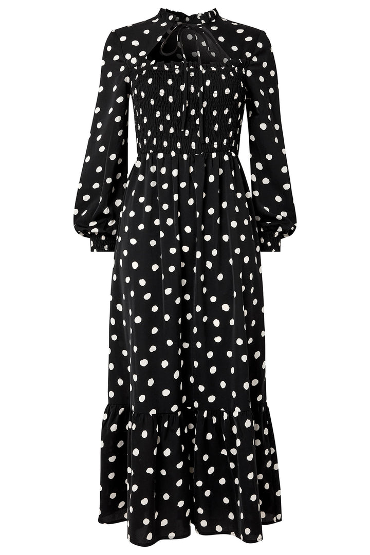 Joe Browns WF106A Black Serena Spot Dress - Experience Boutique