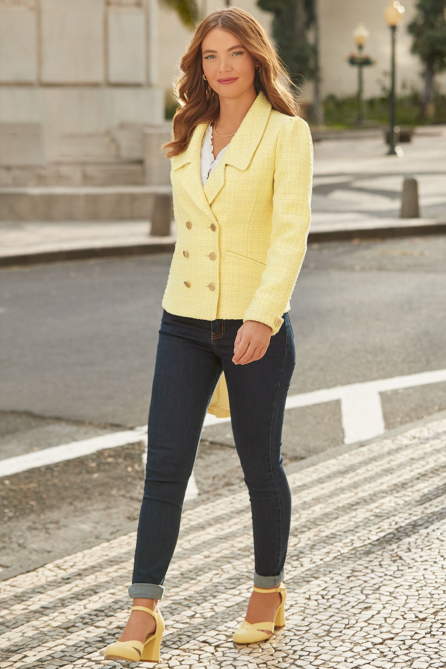 Joe Browns WJ633A Yellow Ray Of Sunshine Retro Blazer