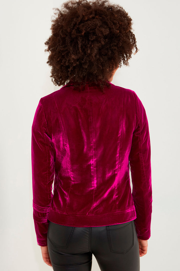 Joe Browns WJ665A Magenta Pink Wonderfully Velour Jacket - Experience Boutique