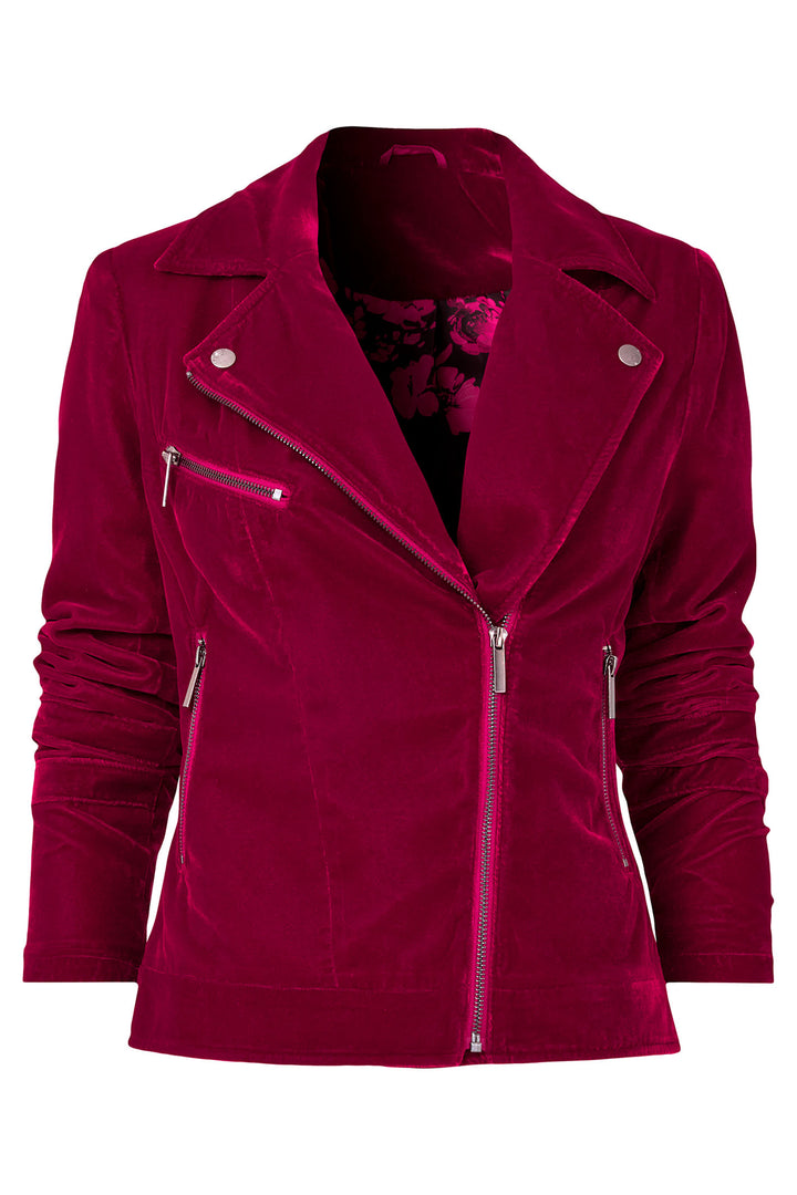 Joe Browns WJ665A Magenta Pink Wonderfully Velour Jacket - Experience Boutique