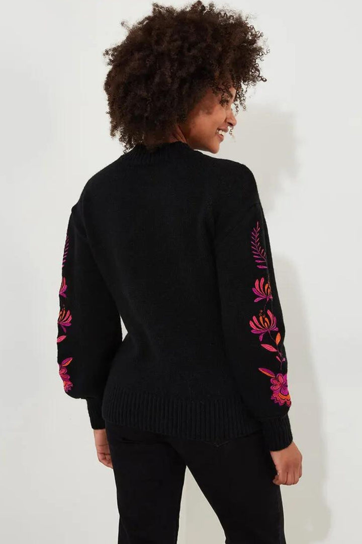 Joe Browns WK737 Black Stunning Florals Embroidered Jumper