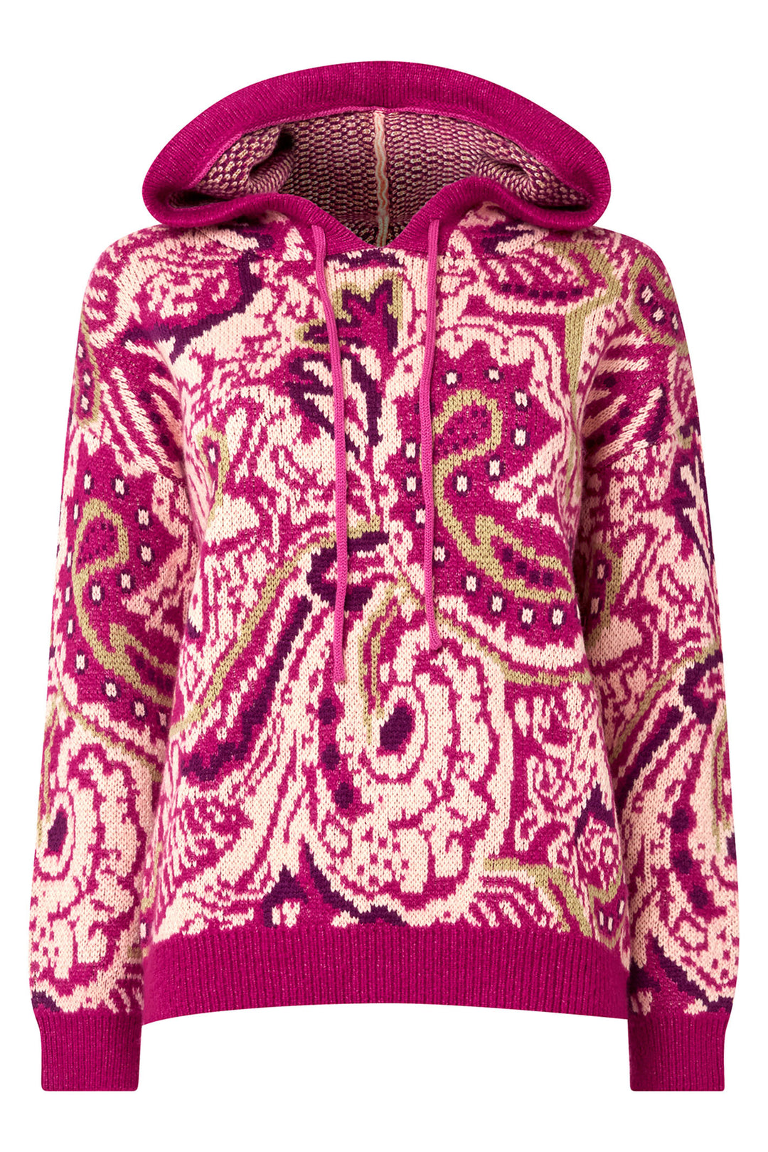 Joe Browns WK742 Pink Perfectly Paisley Hooded Jumper - Experience Boutique