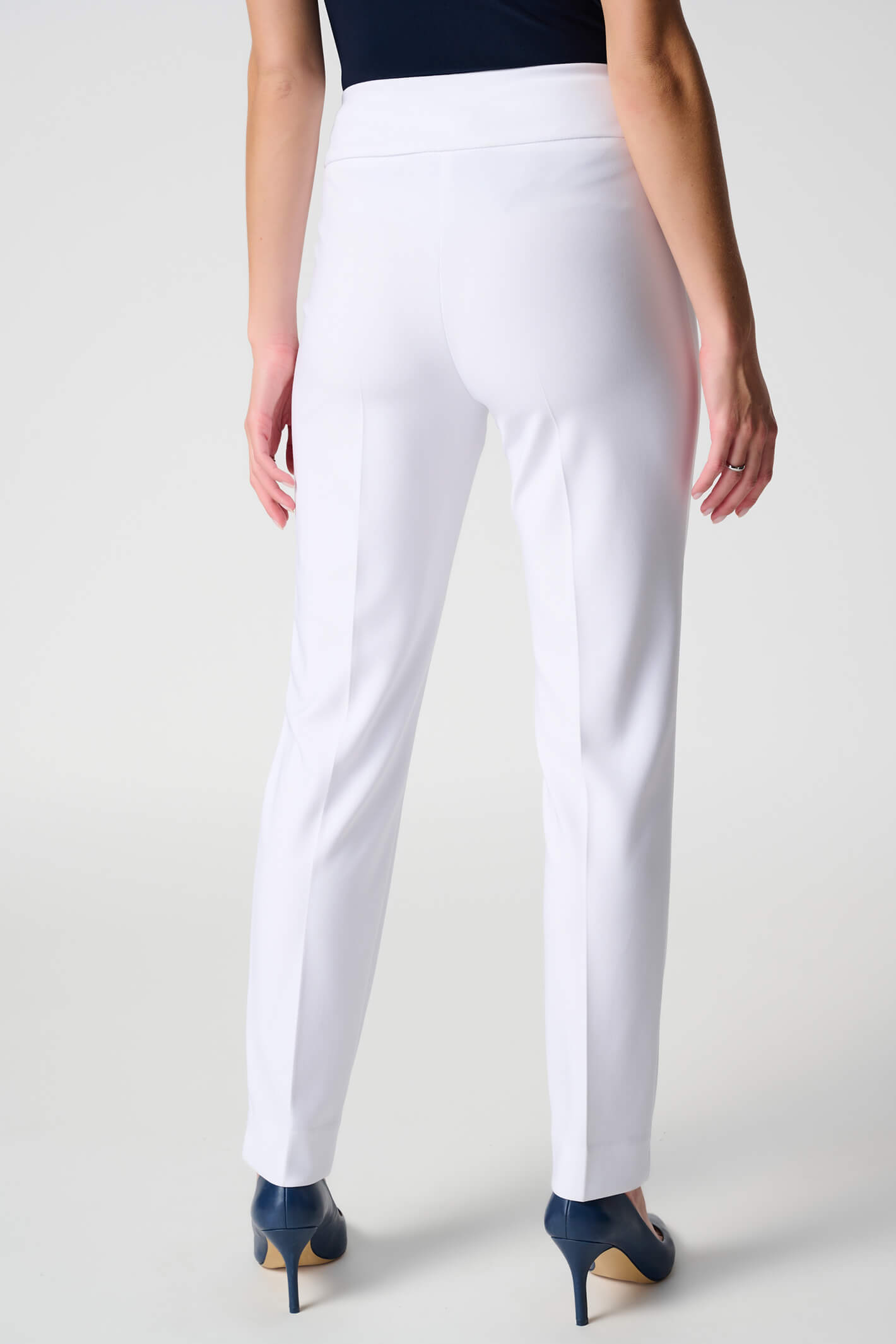 White pull on store trousers