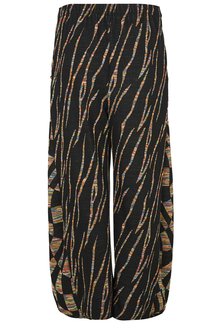 Kozan SW-3911 Jade Black Kaleidoscope Wide Leg Trousers - Experience Boutique