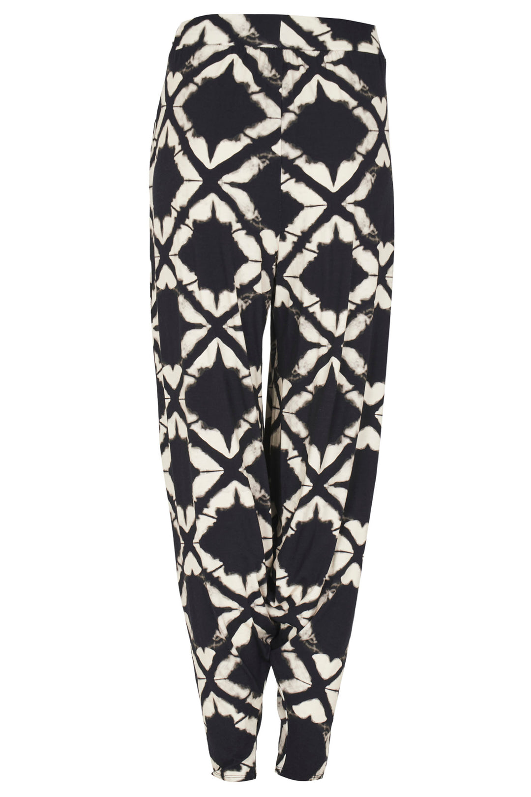 Kozan TS-3653 Jamil Black Optic Print Loose Fit Trousers - Experience Boutique