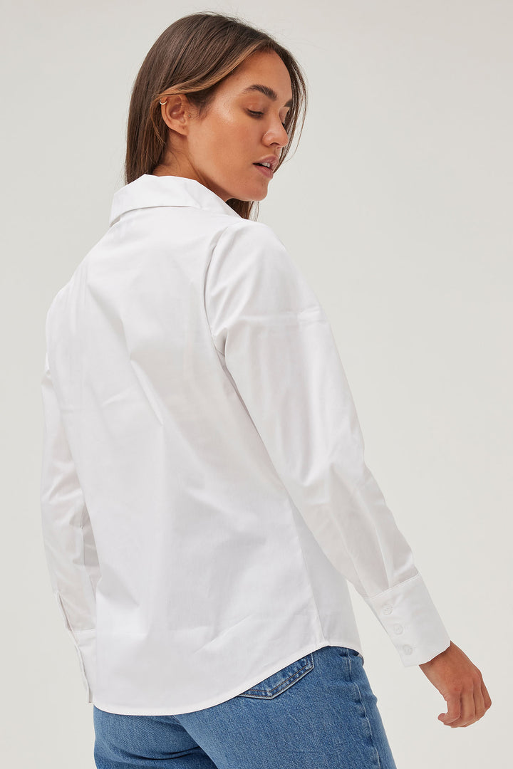 Leo & Ugo JW909 Off White Pearl Detail Shirt - Experience Boutique