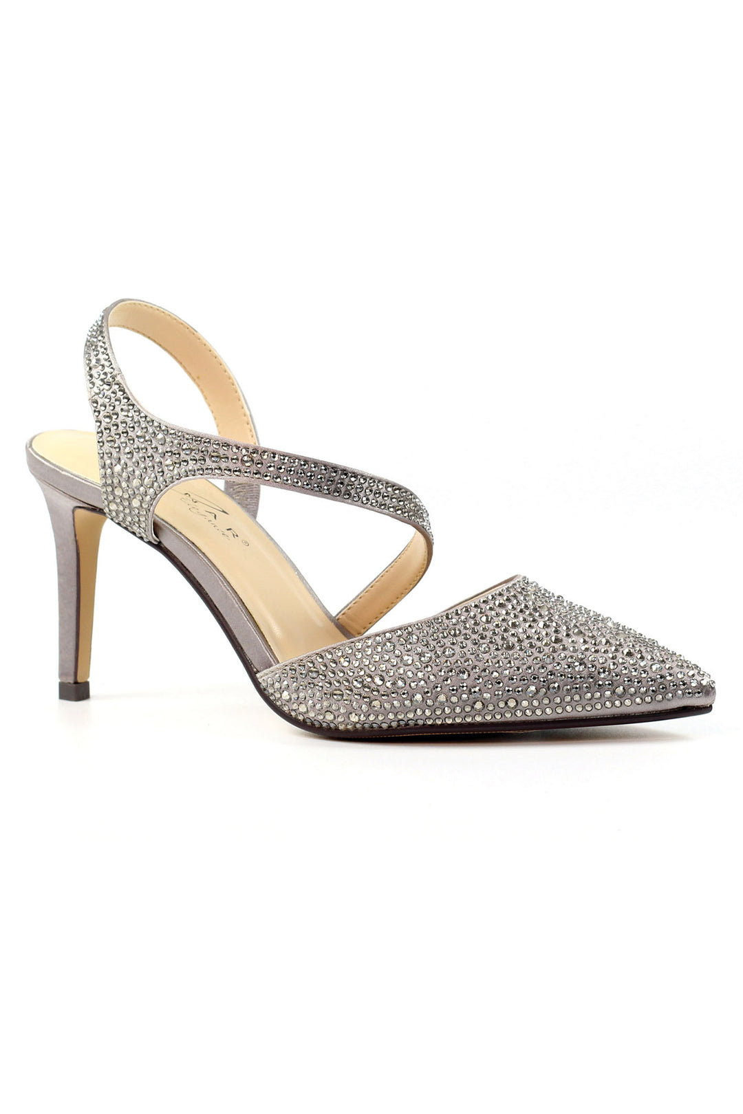 Lunar FLR058 Dark Silver Slingback Shoes - Experience Boutique