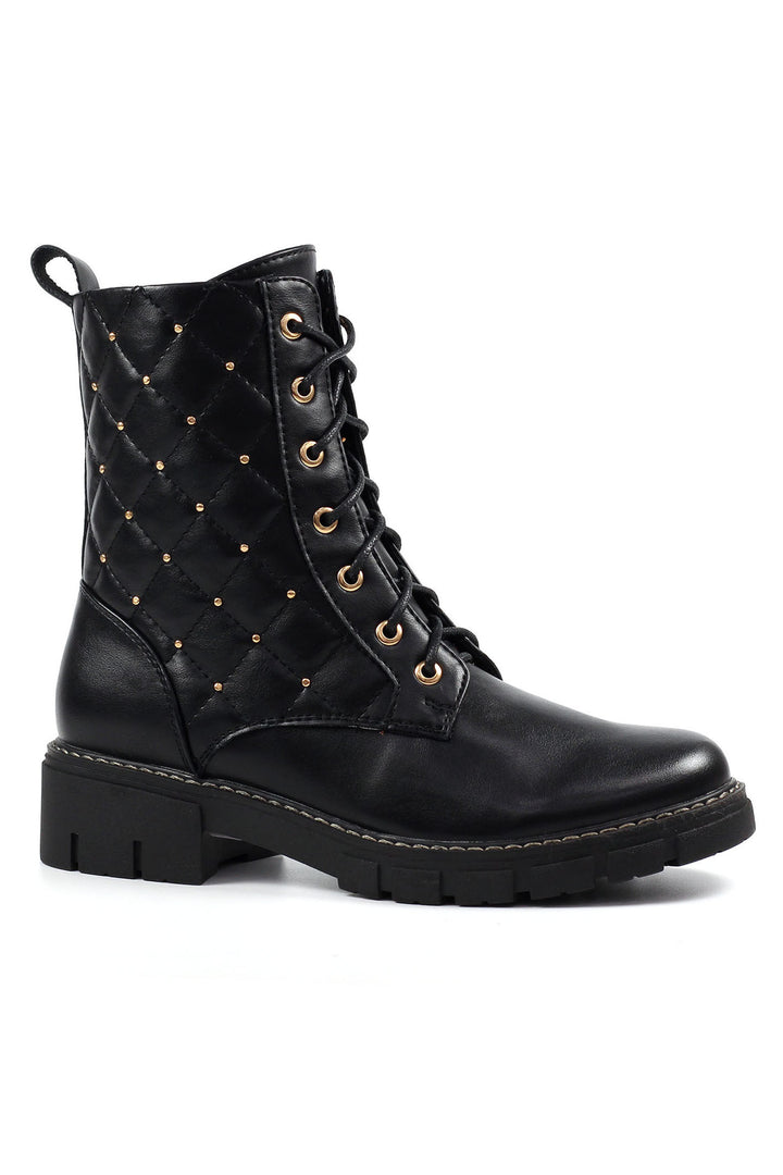 Lunar GLB137 Black Leather Napiers Boot - Experience Boutique