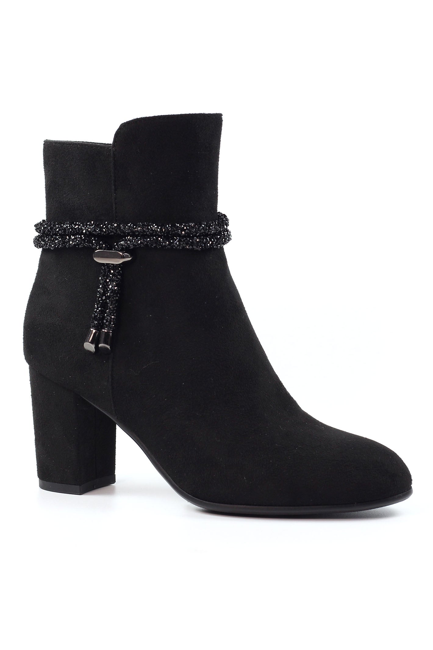 Lunar GLX001 Black Fonda Faux Suede Ankle Boot