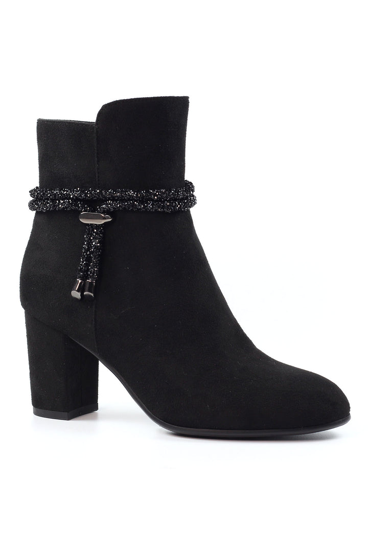 Lunar GLX001 Black Fonda Faux Suede Ankle Boot - Experience Boutique