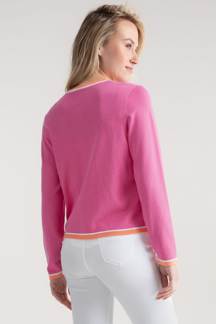 Marble Cardigan Pink 7906 194 - Experience Boutique