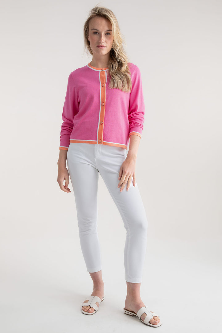 Marble Cardigan Pink 7906 194 - Experience Boutique