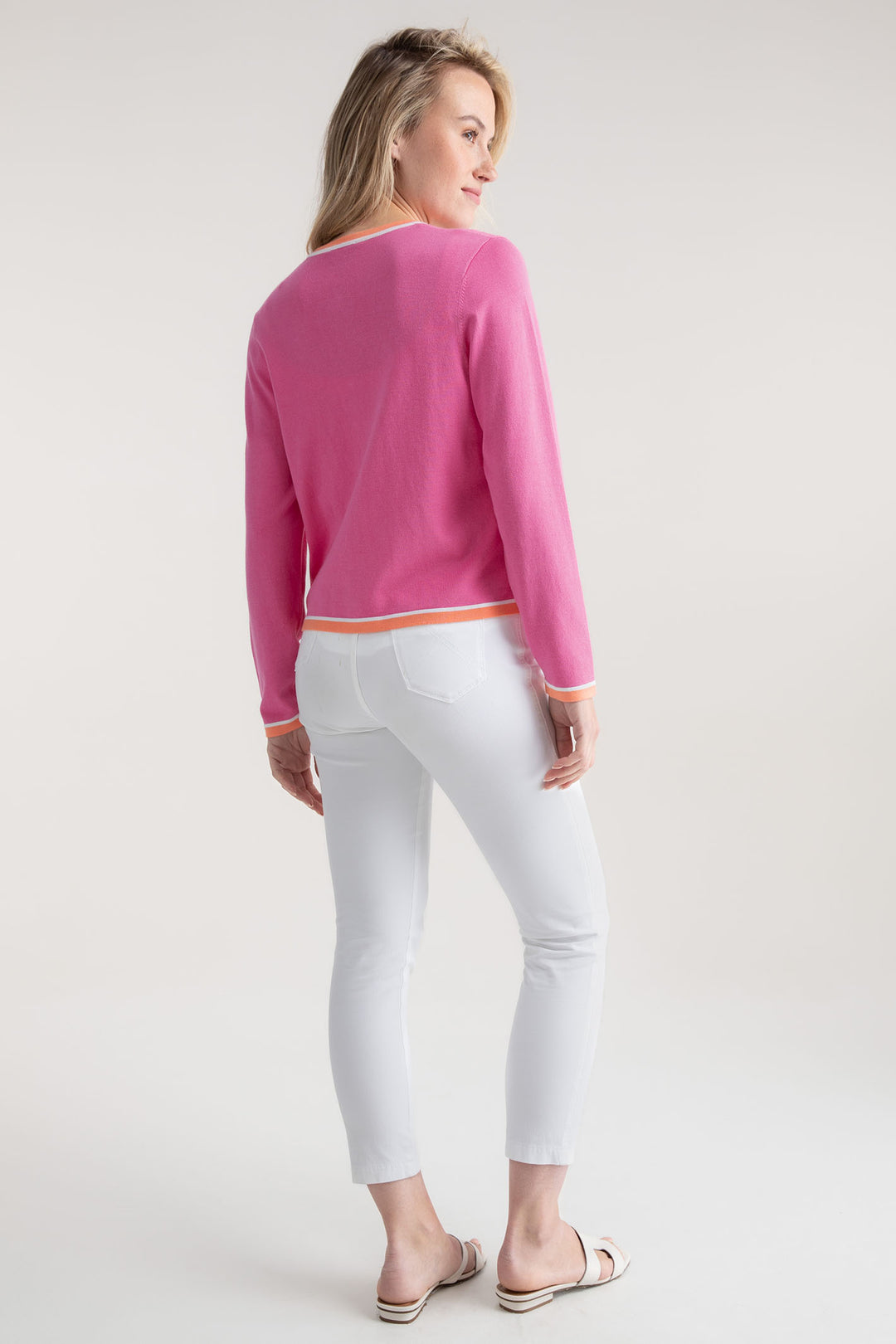 Marble Cardigan Pink 7906 194 - Experience Boutique