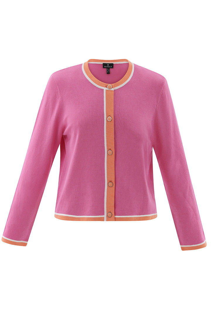 Marble Cardigan Pink 7906 194 - Experience Boutique