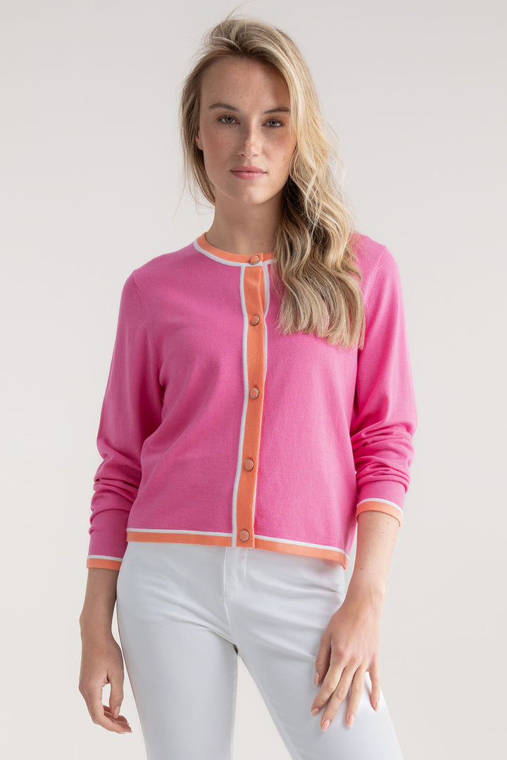 Marble Cardigan Pink 7906 194 - Experience Boutique