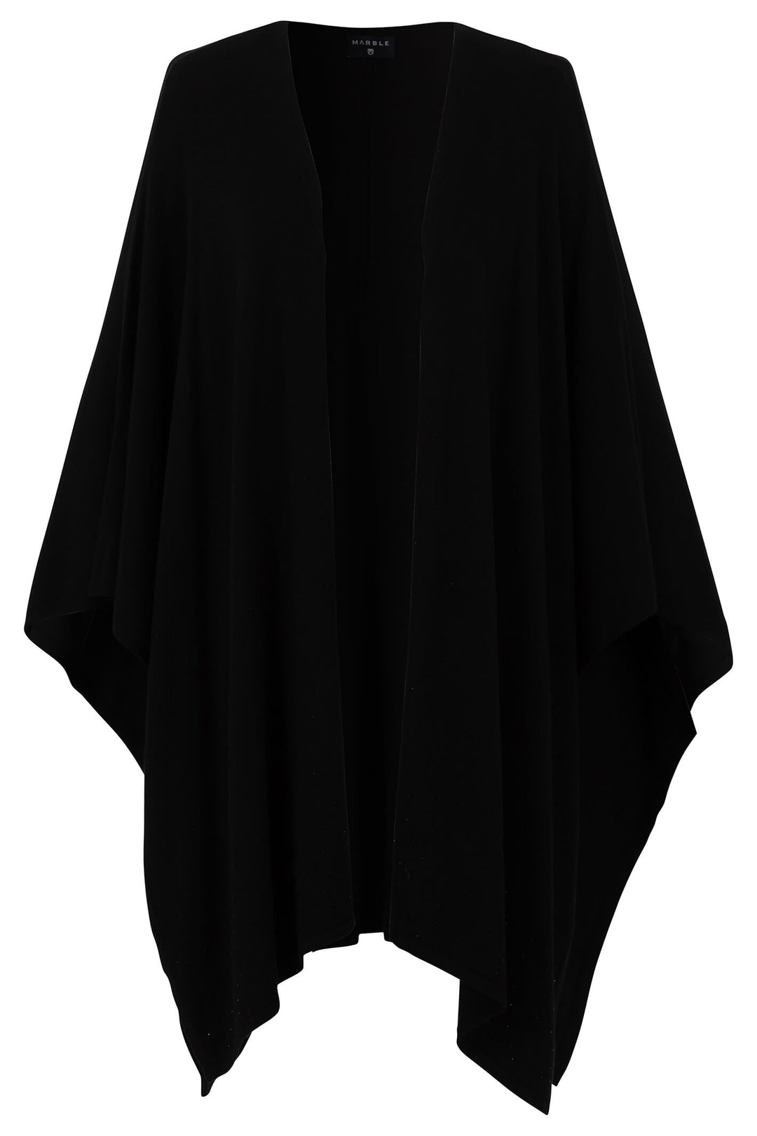 Marble Fashion 7111 101 Black Knitted Cape - Experience Boutique