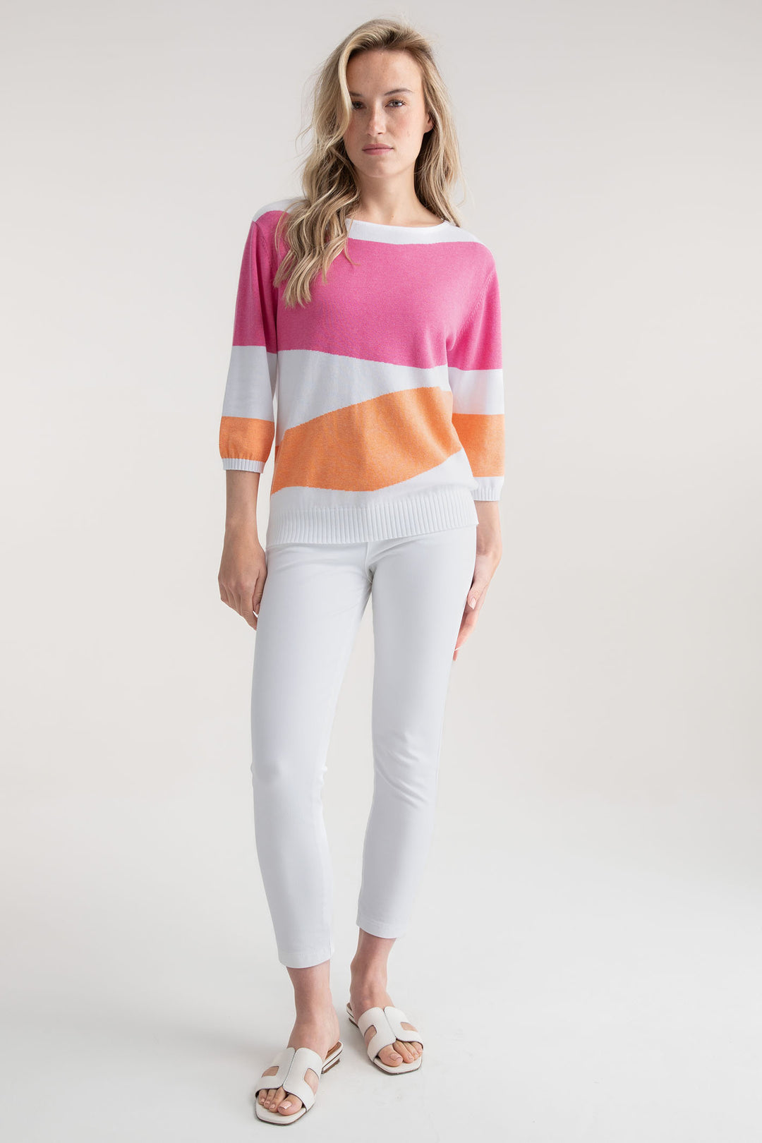 Marble Jumper Pink Orange Wave 7895 191 - Experience Boutique