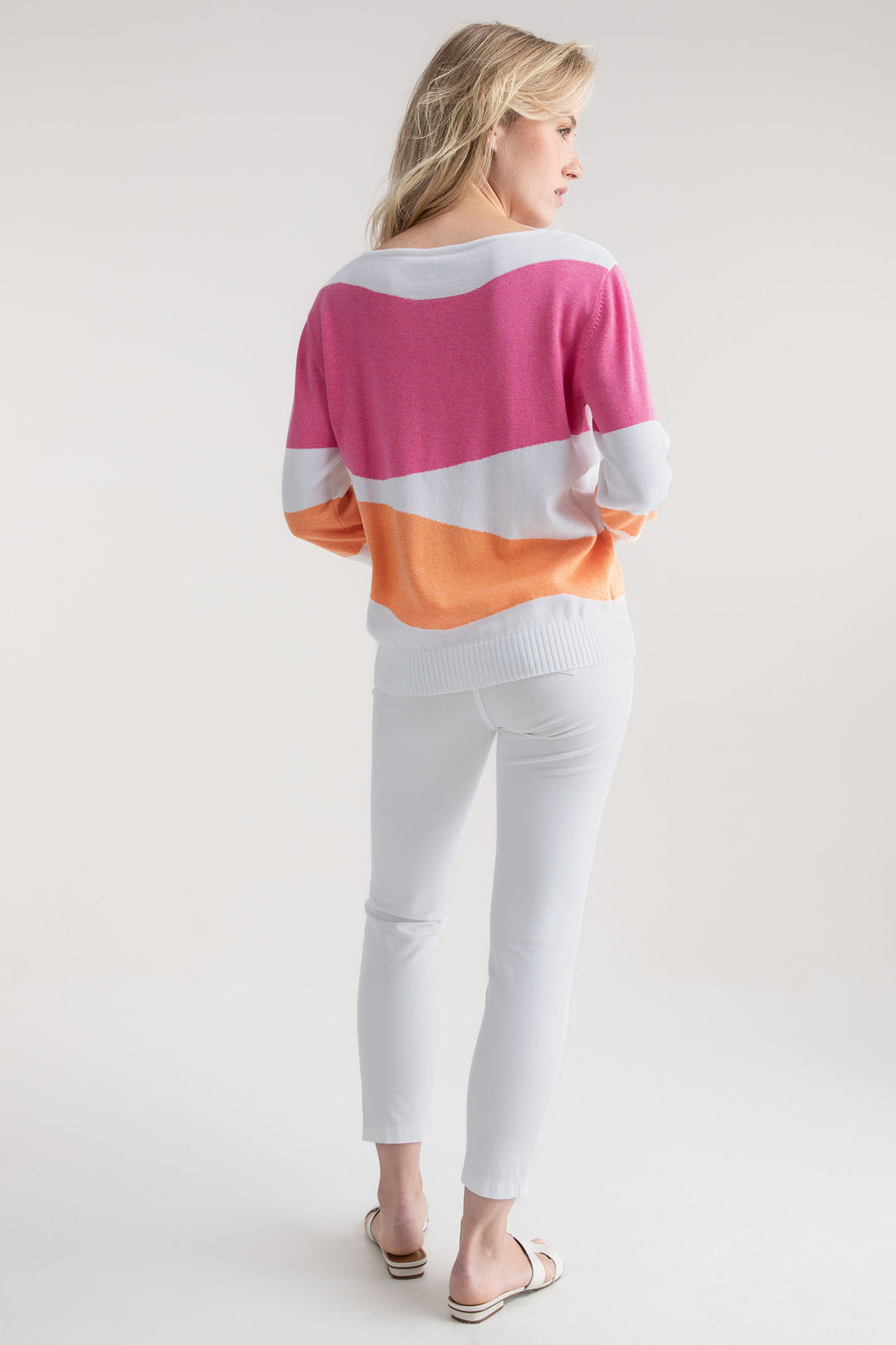 Marble Jumper Pink Orange Wave 7895 191 - Experience Boutique