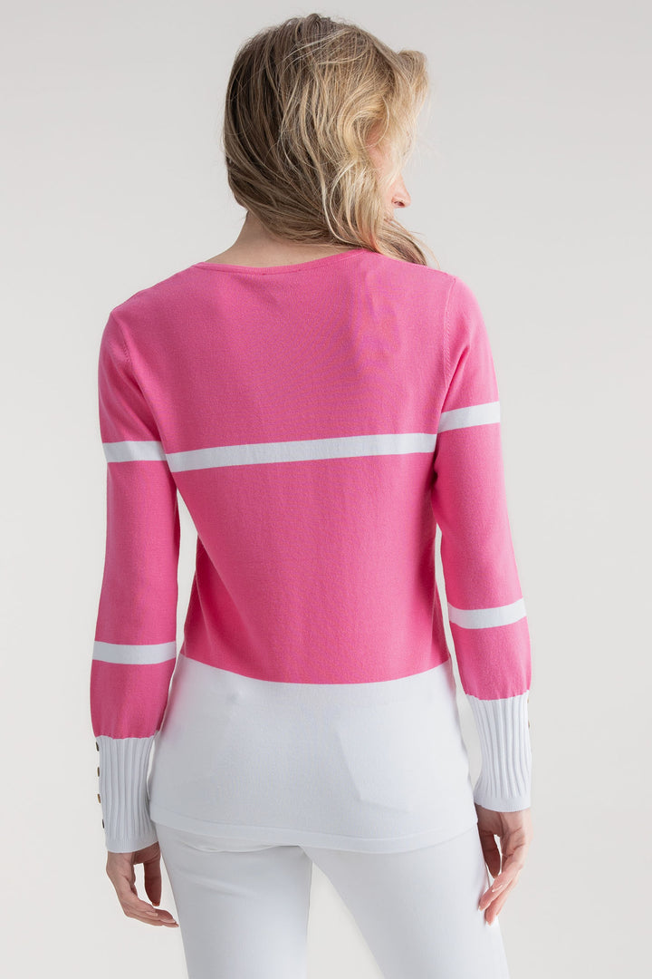 Marble Jumper Pink Stripe 7810 194 - Experience Boutique