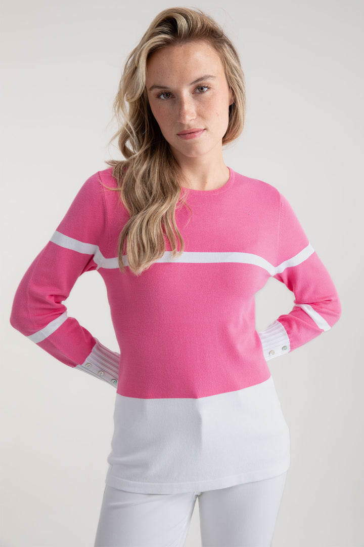 Marble Jumper Pink Stripe 7810 194 - Experience Boutique