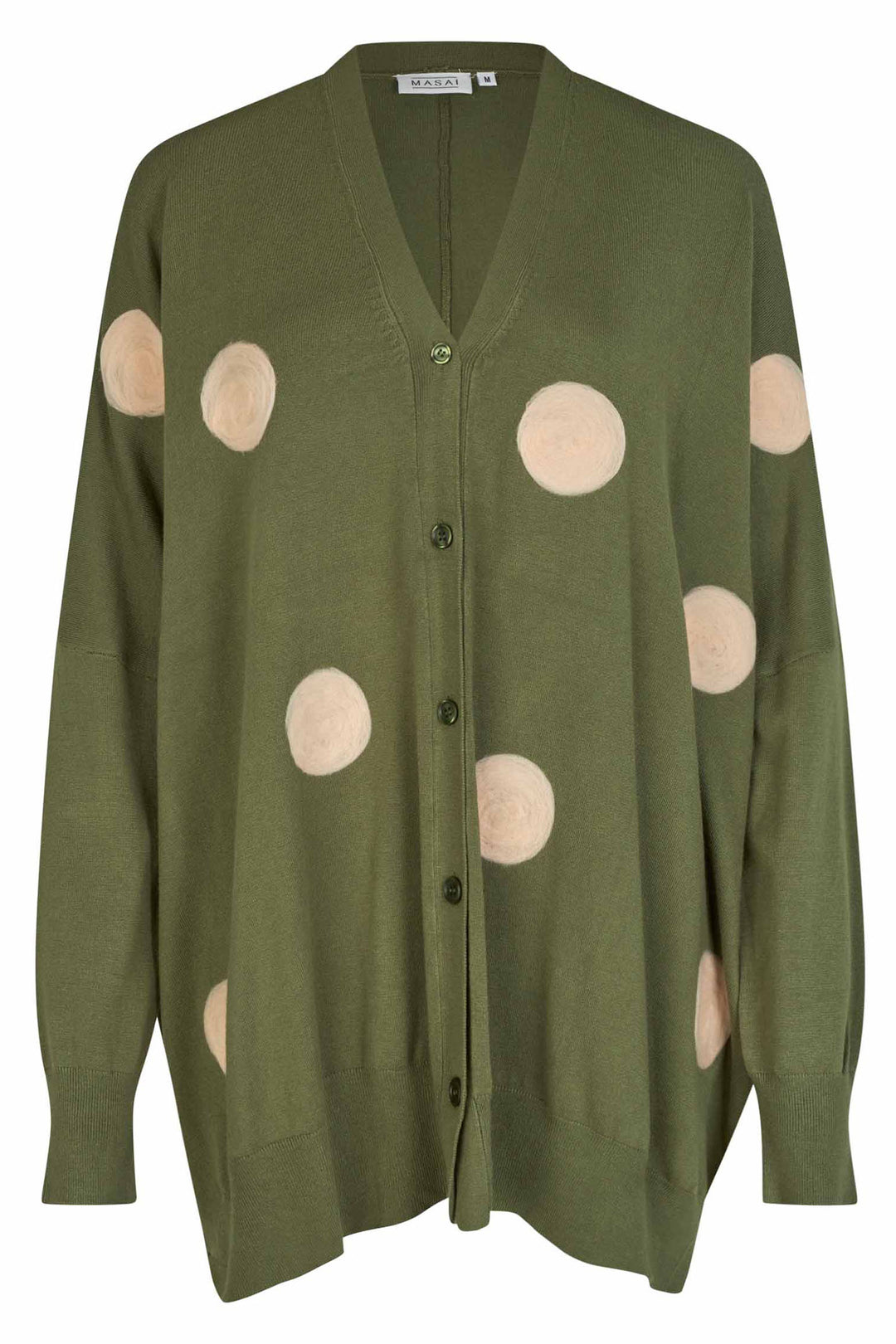 Masai Copenhagen MaLina Loden Green Spot Knitted Cadigan 1009483 - Experience Boutique