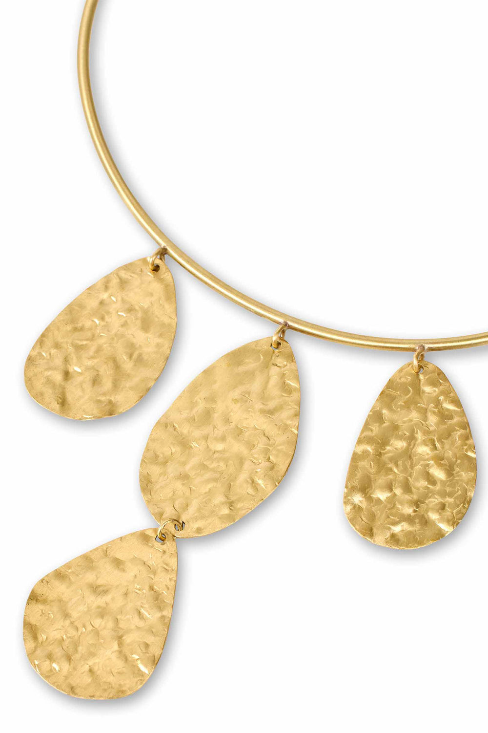 Masai Copenhagen MaRosemary Gold Hammered Disc Necklace 1009489 - Experience Boutique