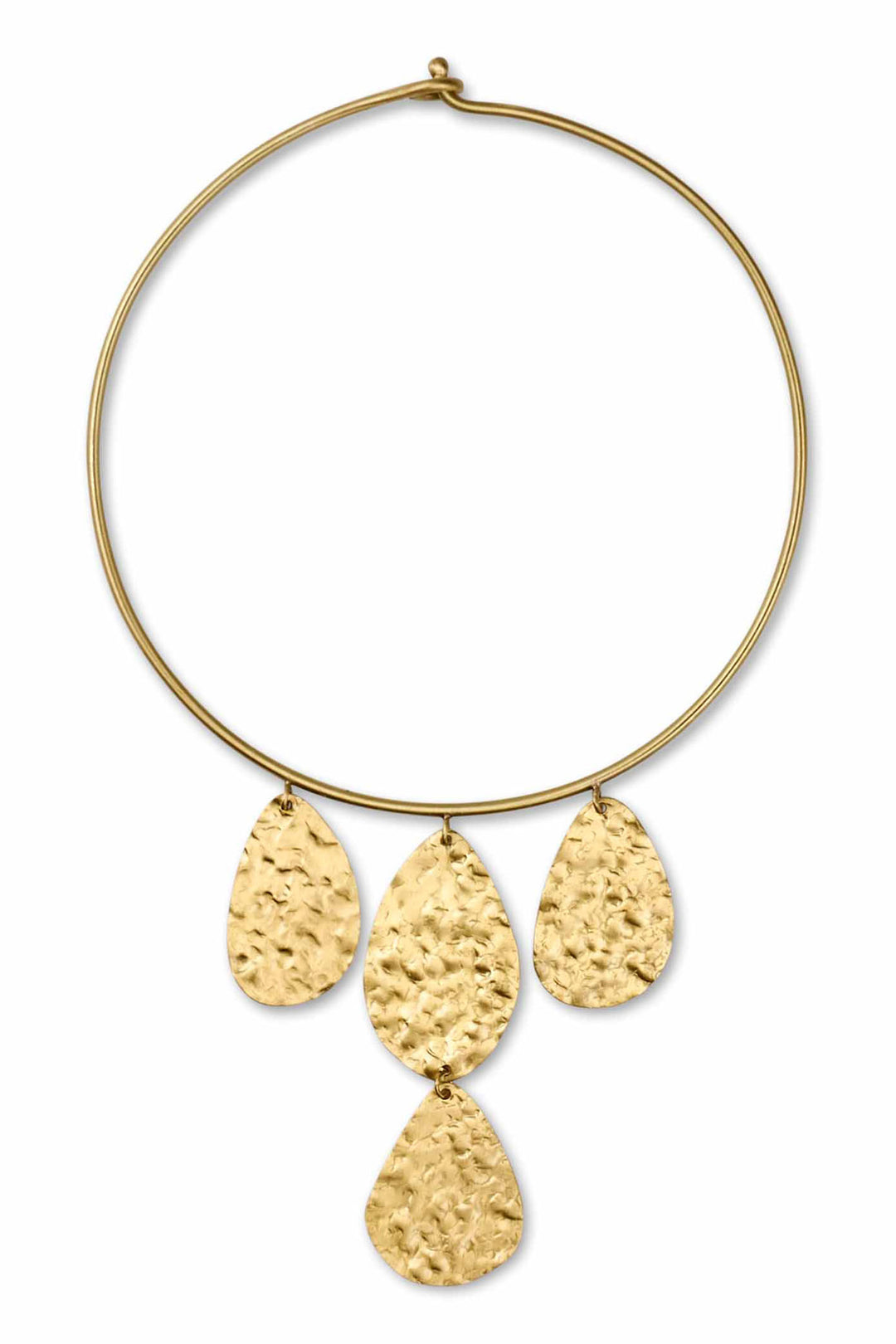 Masai Copenhagen MaRosemary Gold Hammered Disc Necklace 1009489 - Experience Boutique