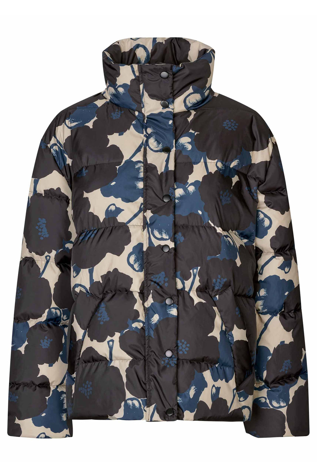 Masai Copenhagen MaTiara Moonlit Ocean Flower Print Down Coat 1009498 - Experience Boutique